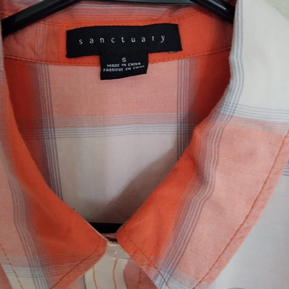 🔴 sanctuary Miles Borrego Tie Shirt Size S - Picture 7 of 9